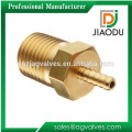 JD-2024 Conector de brida de latón 1/8 &quot;manguera Barb x 1/8&quot; macho NPT